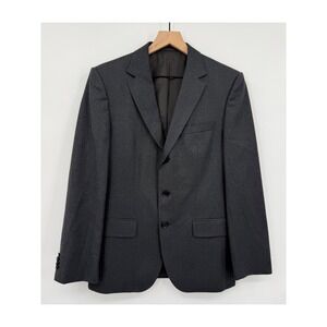 Hugo Boss Blazer Mens 38S Charcoal Gray Lanificio Tesse Super 100 Virgin Wool